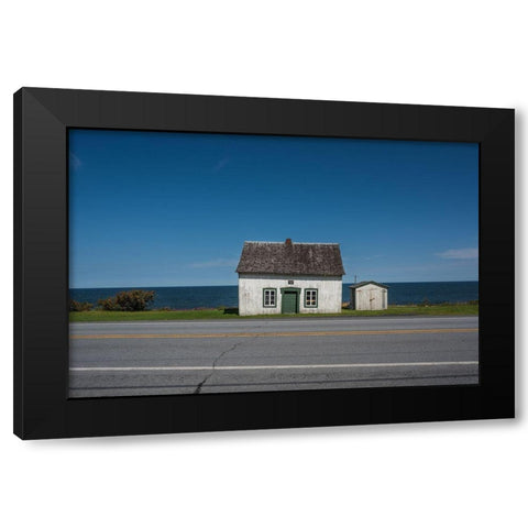 House On The Road 132 Gaspacsie Black Modern Wood Framed Art Print by Dessureault, Patrick