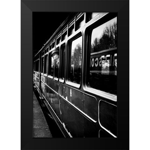 The Goodbye Girl ....Leaving Black Modern Wood Framed Art Print by Bland, Richard