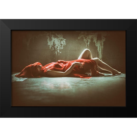 Sensual Black Modern Wood Framed Art Print by Kiyota, Daisuke
