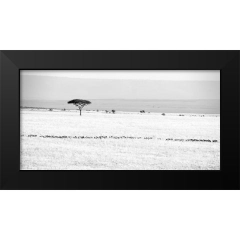 Marching Black Modern Wood Framed Art Print by Fan, John