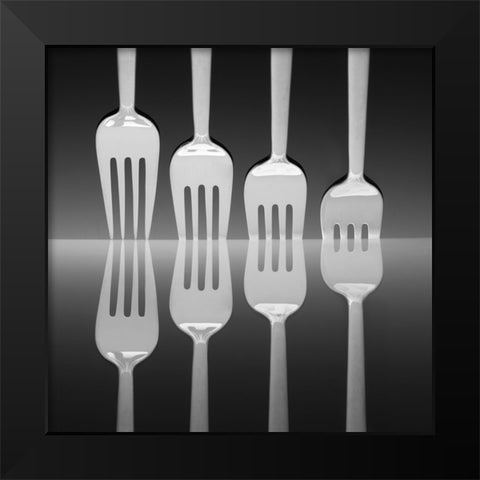 Forks Black Modern Wood Framed Art Print by De Kogel, Wieteke