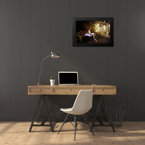 The Little Dancer Black Modern Wood Framed Art Print by Ivanova, Victoria