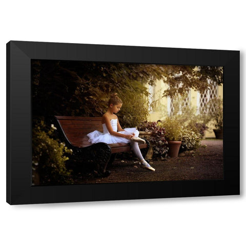 The Little Dancer Black Modern Wood Framed Art Print by Ivanova, Victoria