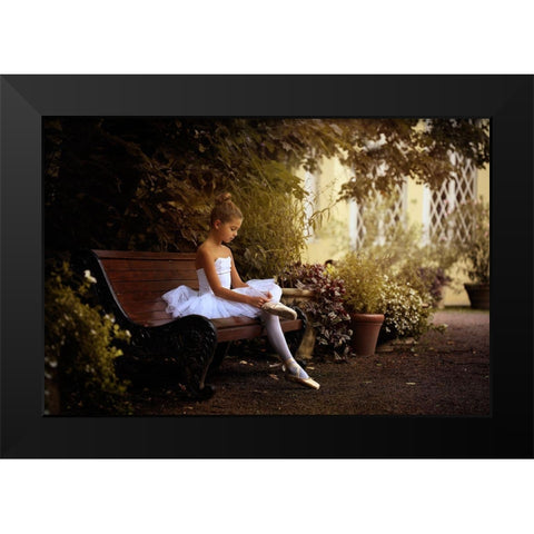 The Little Dancer Black Modern Wood Framed Art Print by Ivanova, Victoria