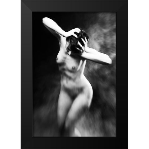Distress Black Modern Wood Framed Art Print by Cinteza, Marius