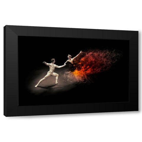 Dance With The ... Black Modern Wood Framed Art Print by Tot, Zoltan