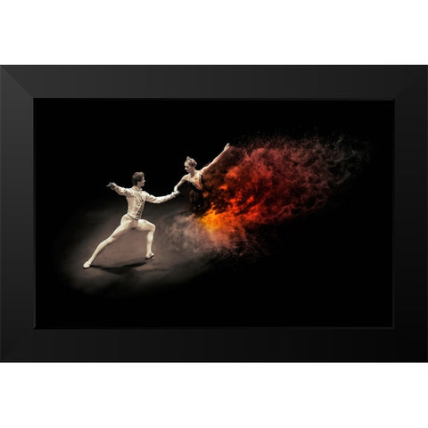 Dance With The ... Black Modern Wood Framed Art Print by Tot, Zoltan