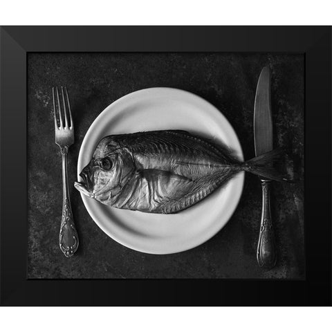 Dish Of The Day... Black Modern Wood Framed Art Print by Karina, Aleksandrova