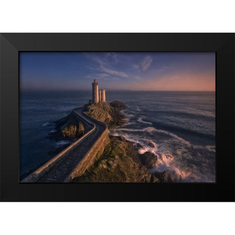 Le Petit-Minou Black Modern Wood Framed Art Print by Baglietto, Oskar