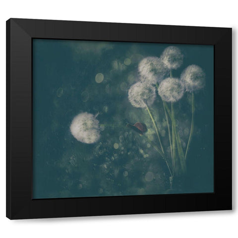 It Was A Rainy Day... Black Modern Wood Framed Art Print with Double Matting by Devos, Delphine