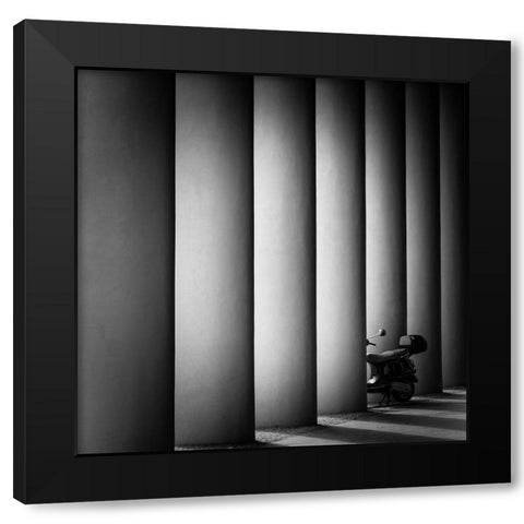 Parking  Space Black Modern Wood Framed Art Print with Double Matting by Pfeiffer, Peter