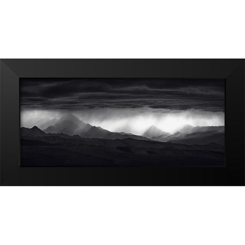 See Through Black Modern Wood Framed Art Print by Liu, Ke