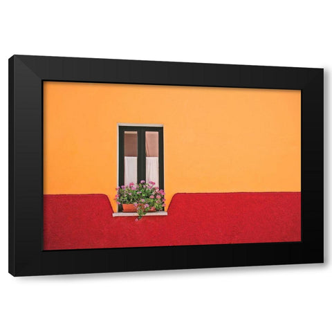 Window Flower Black Modern Wood Framed Art Print by Endermann, Rolf