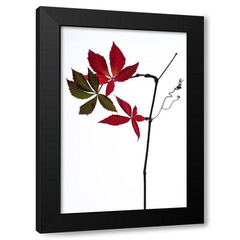 Simple Black Modern Wood Framed Art Print by Lagandre Transgressed, Thierry