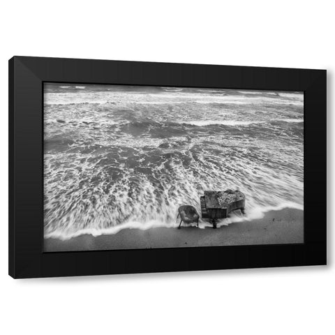 Magic Of Sound Black Modern Wood Framed Art Print by Nicolas, Andrei