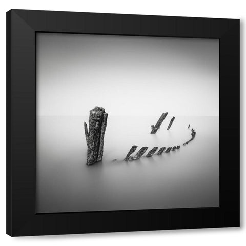 Whats Left Behind Black Modern Wood Framed Art Print by Staelens, Christophe