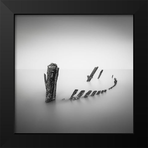 Whats Left Behind Black Modern Wood Framed Art Print by Staelens, Christophe