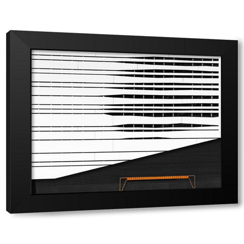 The Bench Black Modern Wood Framed Art Print with Double Matting by Luycx, Theo