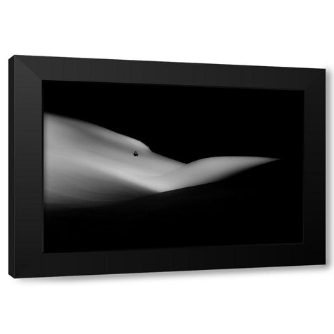 Elephant Sleeping A White Dream Black Modern Wood Framed Art Print with Double Matting by Javier Duro, Jose