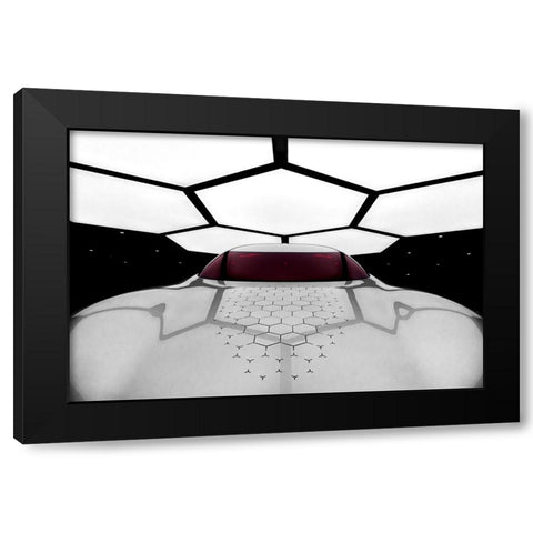 Trezor Black Modern Wood Framed Art Print by Barrington, Fred