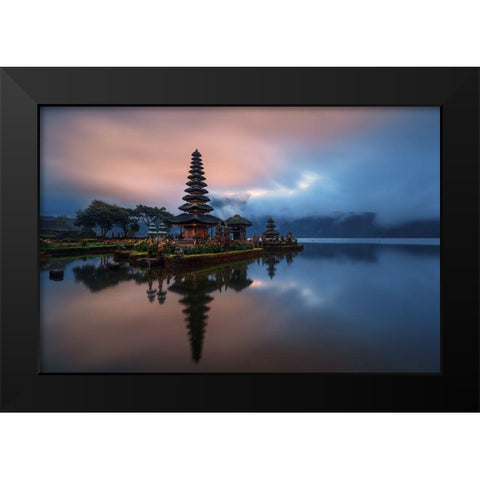 El Dios Del Lago Black Modern Wood Framed Art Print by Pablo De, Juan