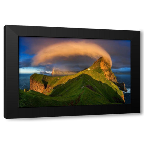 Kallur Sunset Black Modern Wood Framed Art Print by Kruczynski, Wojciech