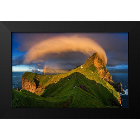 Kallur Sunset Black Modern Wood Framed Art Print by Kruczynski, Wojciech