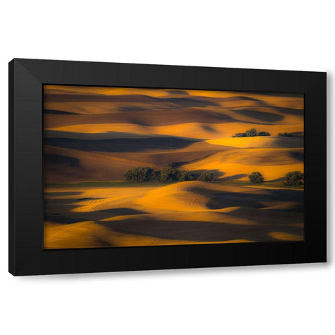 Autumn Of Rolling Hills Black Modern Wood Framed Art Print by Kim, Eunice