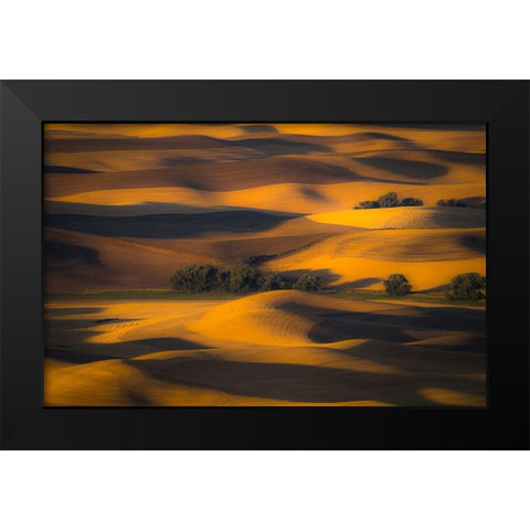 Autumn Of Rolling Hills Black Modern Wood Framed Art Print by Kim, Eunice