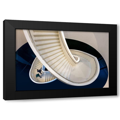 The Long And Winding Road Black Modern Wood Framed Art Print with Double Matting by Hageman, Michiel