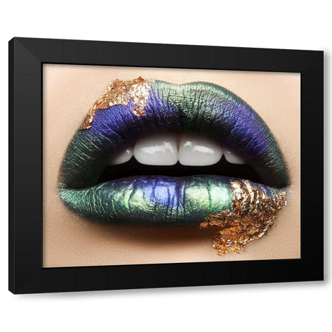 Macro Beauty Black Modern Wood Framed Art Print with Double Matting by Malikov, Alex