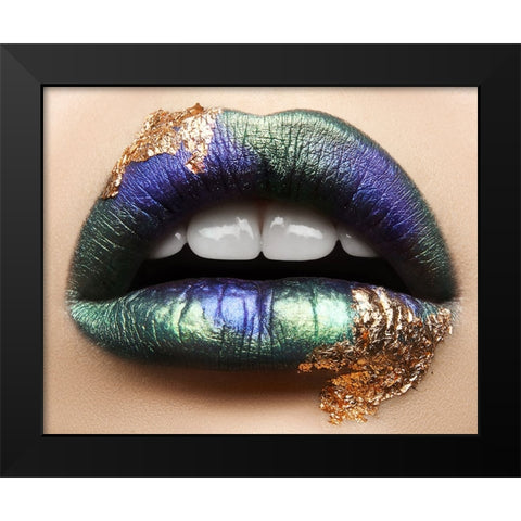 Macro Beauty Black Modern Wood Framed Art Print by Malikov, Alex