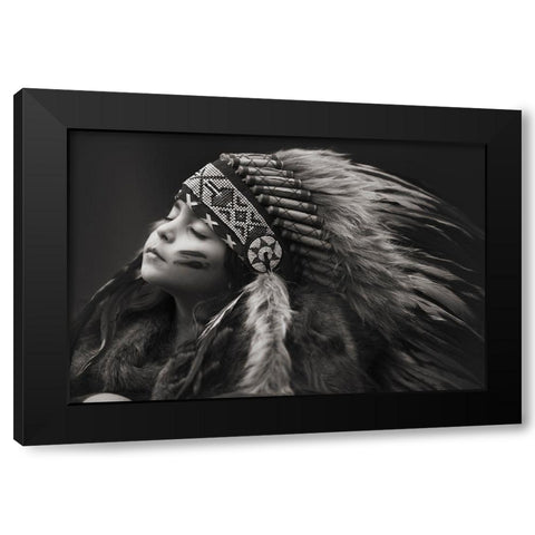 Chief Of Her Dreams Black Modern Wood Framed Art Print with Double Matting by Rozenzvig, Carmit