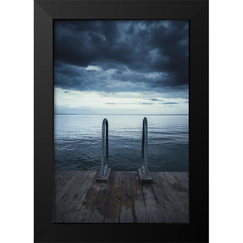 Moody Jetty Black Modern Wood Framed Art Print by Lindsten, Christian