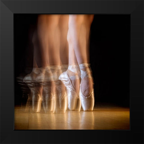 Ballet Black Modern Wood Framed Art Print by Ashton-Jones, Howard