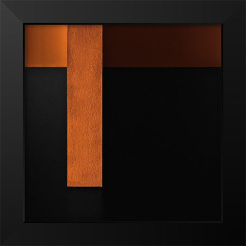 Cross Wall Black Modern Wood Framed Art Print by Claes, Gilbert