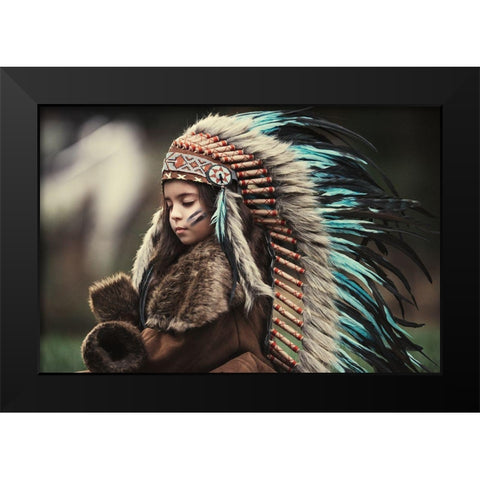 Chief Of My Dreams Black Modern Wood Framed Art Print by Rozenzvig, Carmit