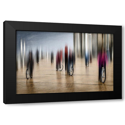 Lifecycles Black Modern Wood Framed Art Print with Double Matting by Flour, Bruno
