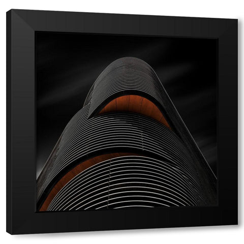 Pellentesque Black Modern Wood Framed Art Print with Double Matting by Claes, Gilbert