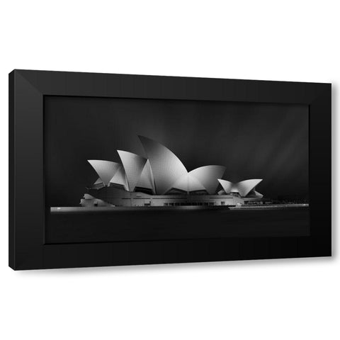 Dark Opera Black Modern Wood Framed Art Print with Double Matting by Parejo, Jose