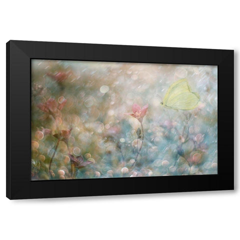 Uninterrupted Poetry... Black Modern Wood Framed Art Print by Devos, Delphine