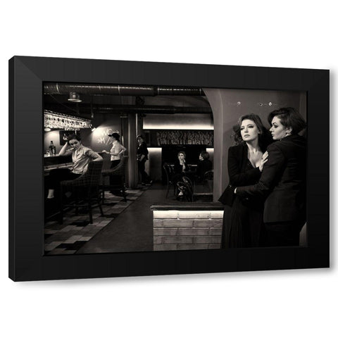 Dissociative Identity Disorder Black Modern Wood Framed Art Print with Double Matting by Smirnov, Sergei