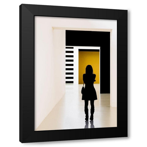 Arm Crossed Black Modern Wood Framed Art Print with Double Matting by Schuster, Inge