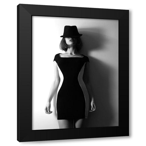 Shades Black Modern Wood Framed Art Print with Double Matting by Kostadinov, Bobby