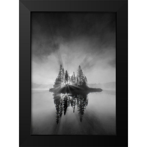 Breaking Through Black Modern Wood Framed Art Print by Luo, Donald