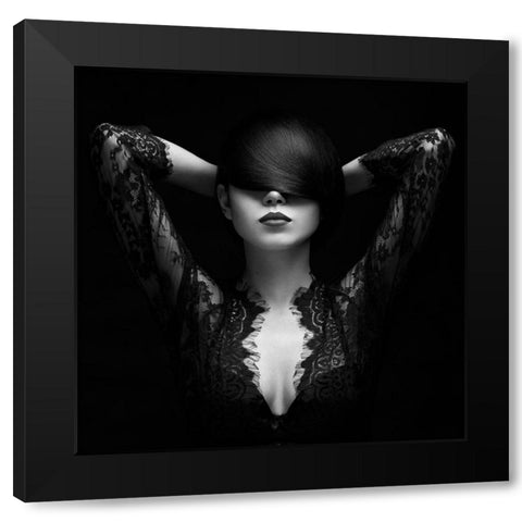 I Do Not See You! Black Modern Wood Framed Art Print with Double Matting by Belokonov, Boris