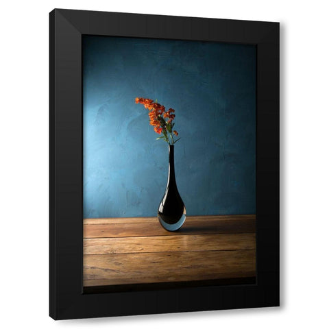 The Blue Black Modern Wood Framed Art Print with Double Matting by Laercio, Luiz