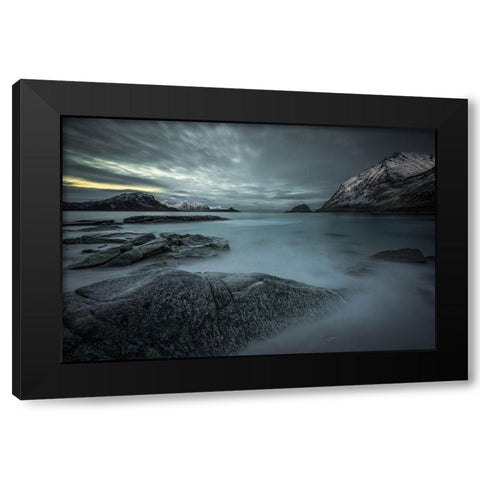 A Look From The Past Or From The Future... Black Modern Wood Framed Art Print by Rosenfeld, Haim