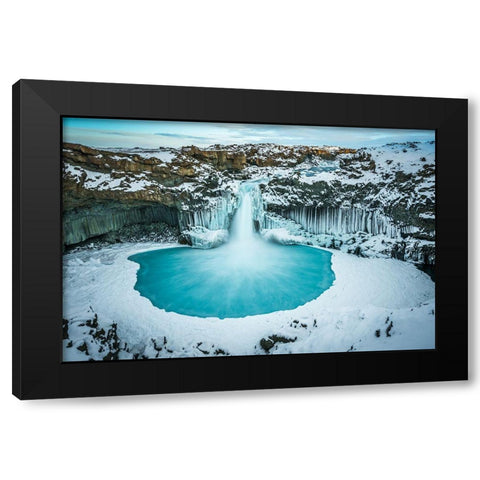 Azure Blue Bliss Black Modern Wood Framed Art Print by C. Sink, Jeffrey