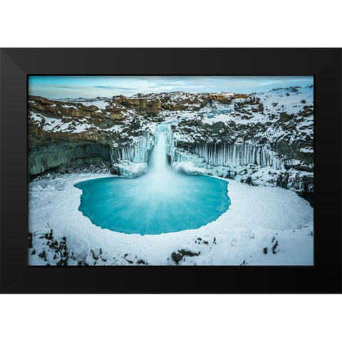 Azure Blue Bliss Black Modern Wood Framed Art Print by C. Sink, Jeffrey